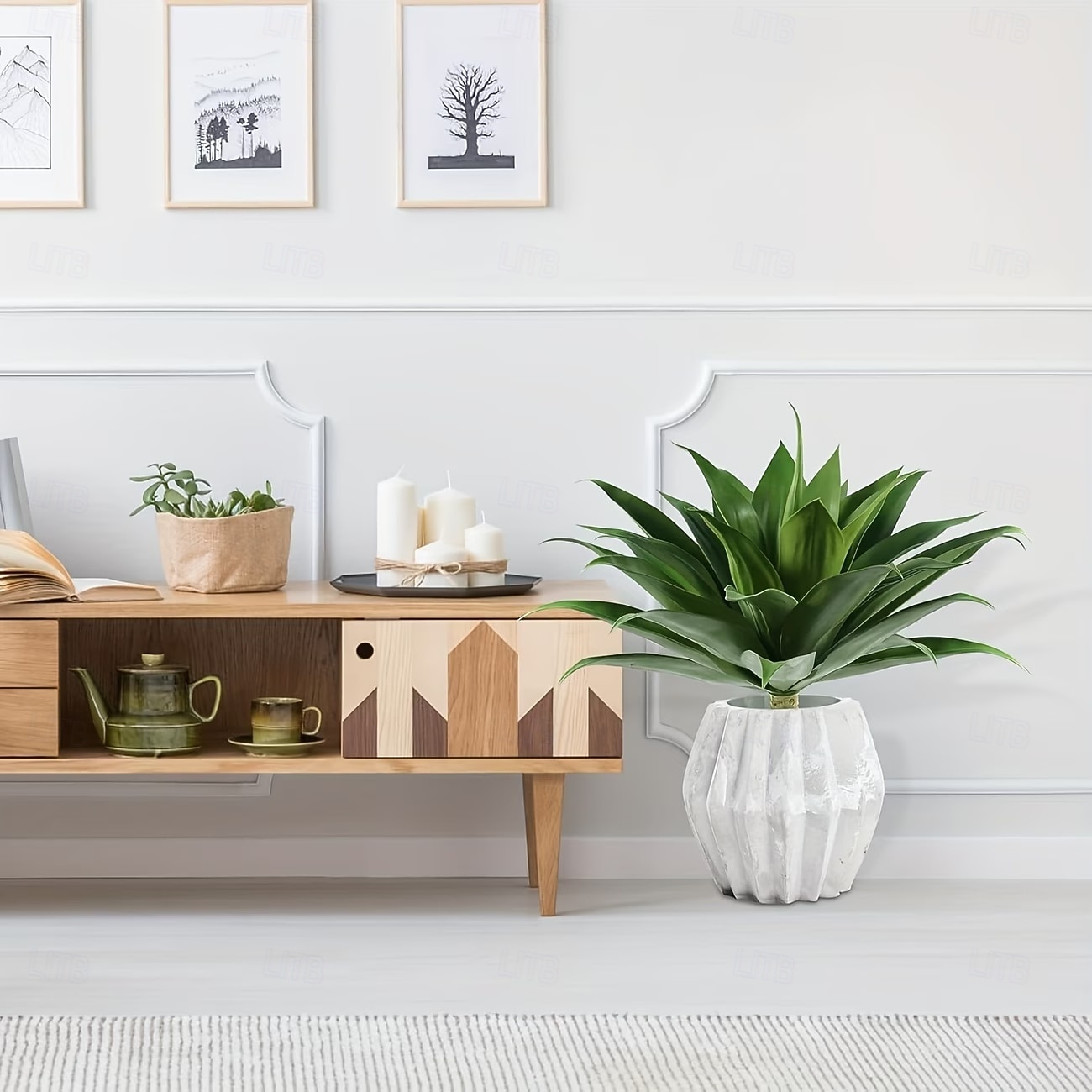 2 plantas artificiais de agave grandes com 18 folhas cada, folhagem tropical artificial realista para decoração de interiores e exteriores, perfeitas para casa, escritório, jardim, varanda e para de 2026 por $32.99 –P7