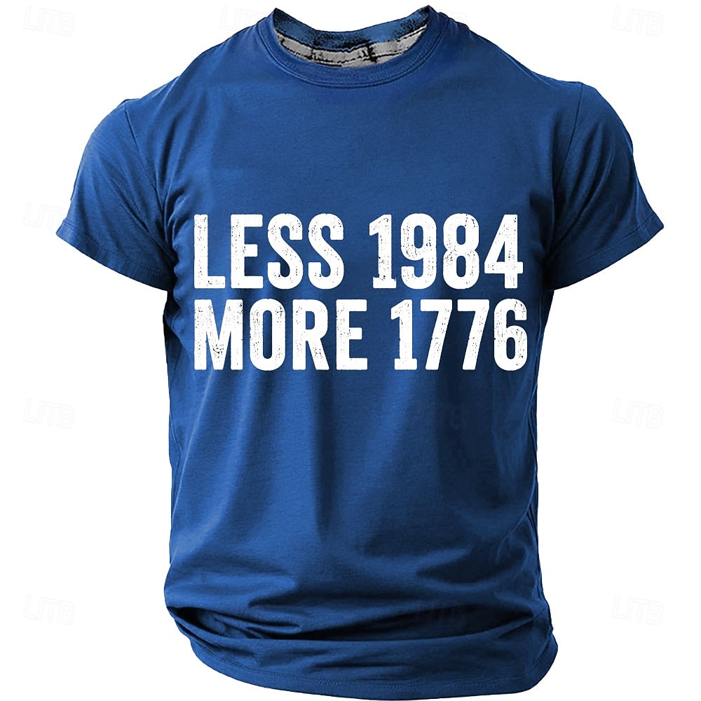 Ανδρικό μπλουζάκι 1984, 1776, πατριωτικό, γραφικό, με θέμα την ελευθερία, κοντομάνικο μπλουζάκι, με θέμα την ελευθερία, επώνυμα ρούχα, s, m, xl, xxl, xxl, xxxl 2026 - $18.99 –P5