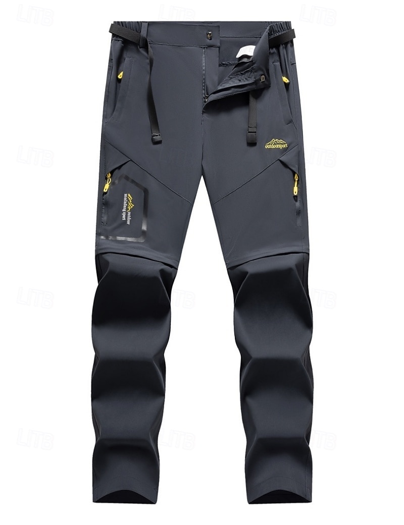 Herr Långbyxor Taktiska byxor Casual byxor Vandringsbyxor Utomhusbyxor Ficka Konvertibel Ensfärgat Vattentät Snabb tork Dagligen Utomhus Helgdag Streetwear Stylish Kaki Svart Oelastisk 2026 - $39.99 –P5