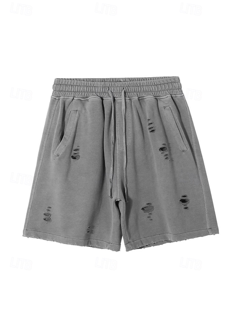 Per uomo Shorts Pantaloncini Estivi Pantaloncini casual Pantaloncini con lavaggio acido Tasca Elastico in vita Tinta unita Lavato Comodità Traspirante Lunghezza al ginocchio Casuale All'aperto del 2026 a $33.99 –P4