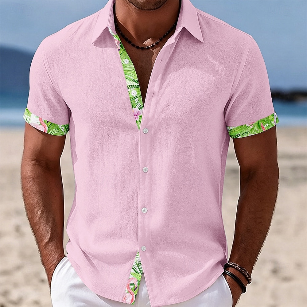 Men's Coconut Tree Tropical Plants Shirt Summer Hawaiian Shirt Tropical Shirts Short Sleeve Hawaiian Casual Holiday Beach Wear Summer Spring Turndown 3D Print Button Up Shirts Yellow Pink Sage Green 2026 - $25.99 –P3
