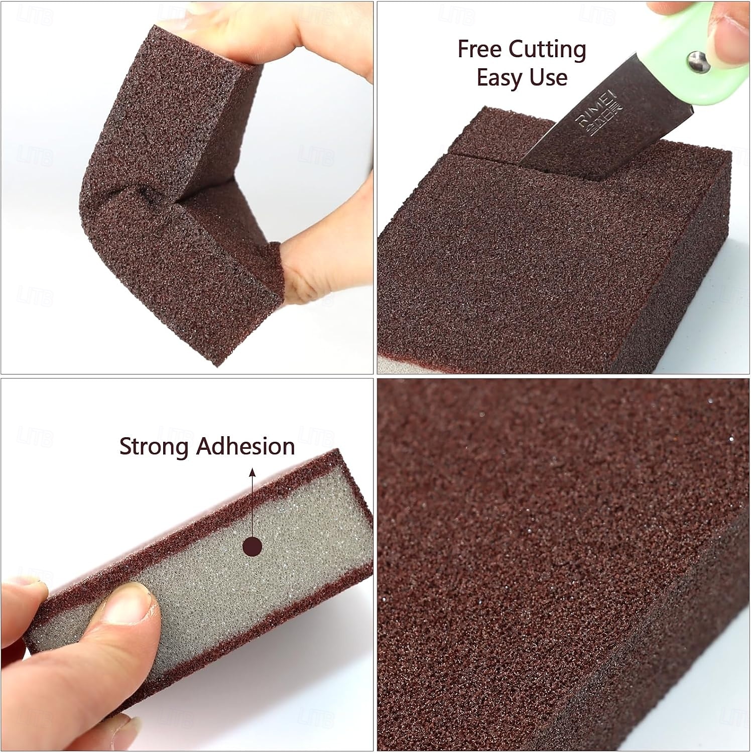 12pcs Magic Cleaning Carborundum Sponge with 2 Handles Rust Foam Cleaning Eraser for Pots, Pans, Sink, Grill, Household Cleaning Emery Sponges for Kitchen, Bathroom 2026 - $16.99 –P7