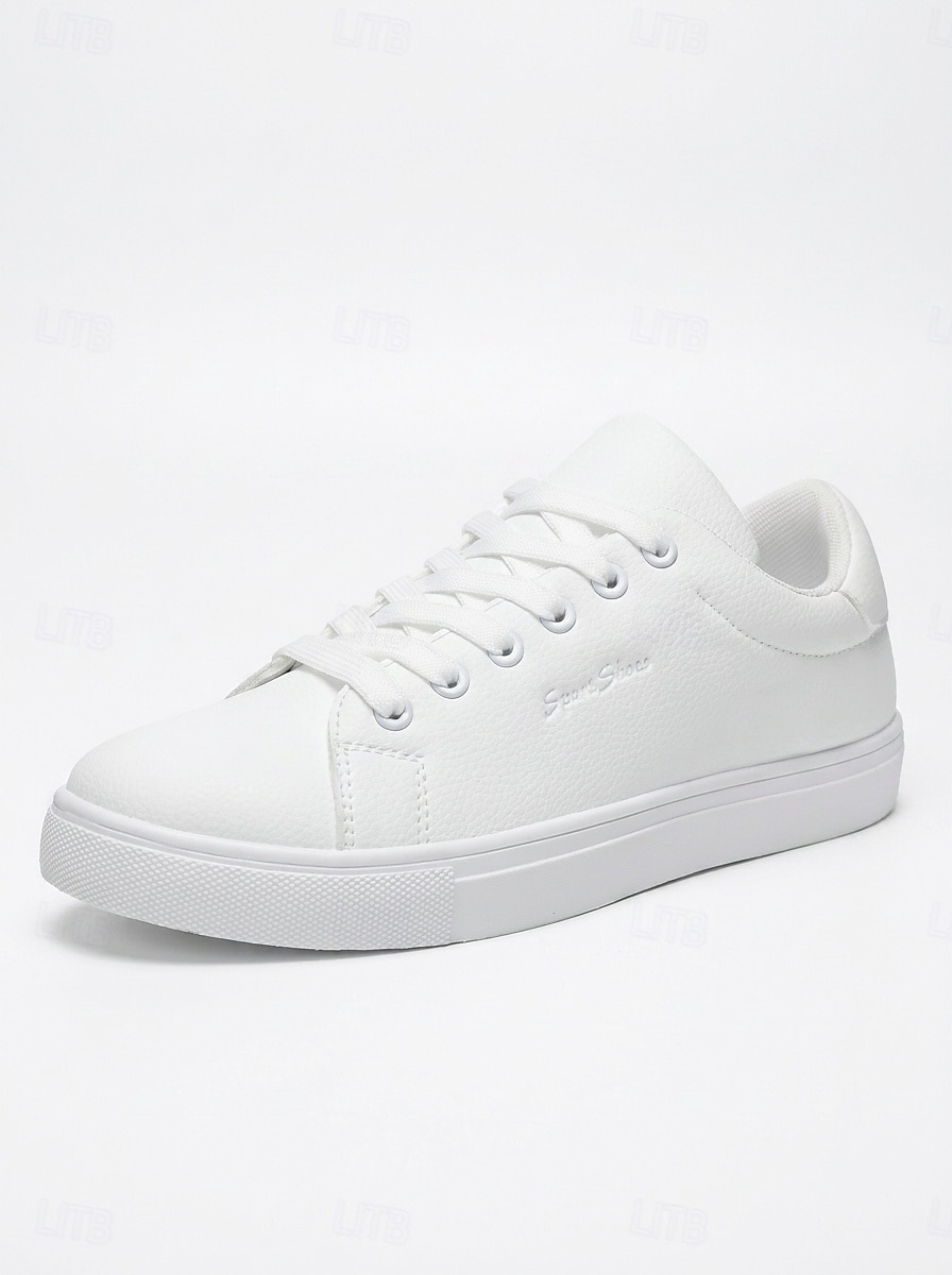 Men's White Music Festival Sneakers - Lightweight Comfort Lace-Up Casual Shoes - Minimalist Low-Top Footwear for Concerts, Outdoor Events, Travel and Everyday Leisure 2026 - $34.99 –P7