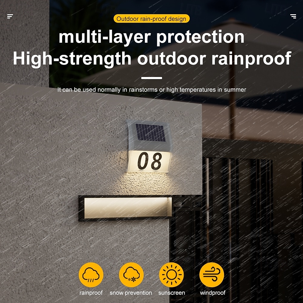 1PC Solar Outdoor Wall Light for Courtyard Garden Fence Household and Garden Number Light 2026 - $26.99 –P6