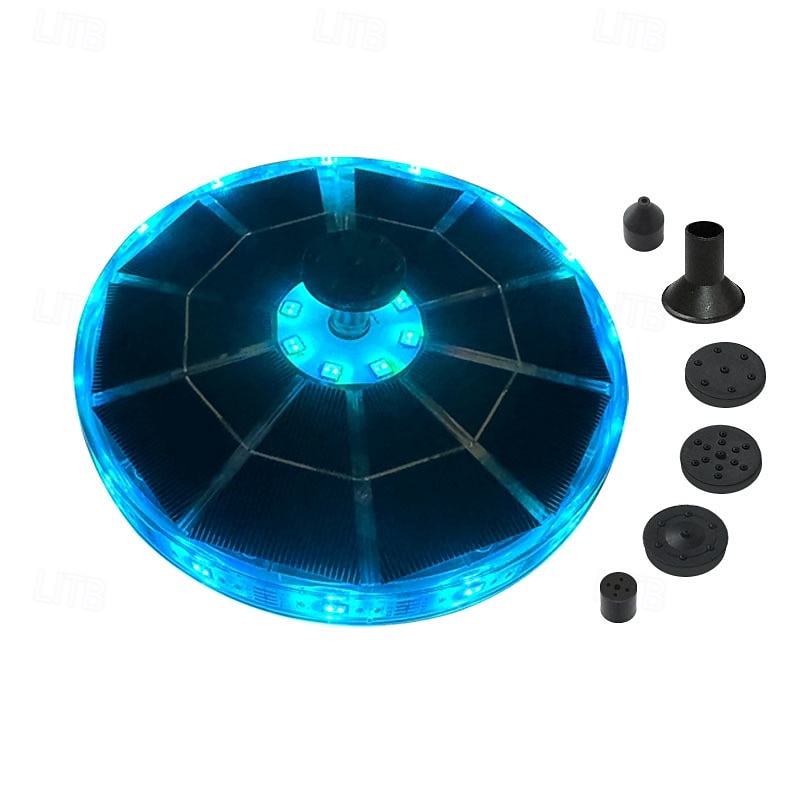 Luzes solares para fonte de água externas à prova d'água, 17 cm, fonte flutuante RGB com mudança de cor, bomba de água movida a energia solar para banho de pássaros, lago, jardim, piscina, pátio e de 2026 por $39.99 –P3