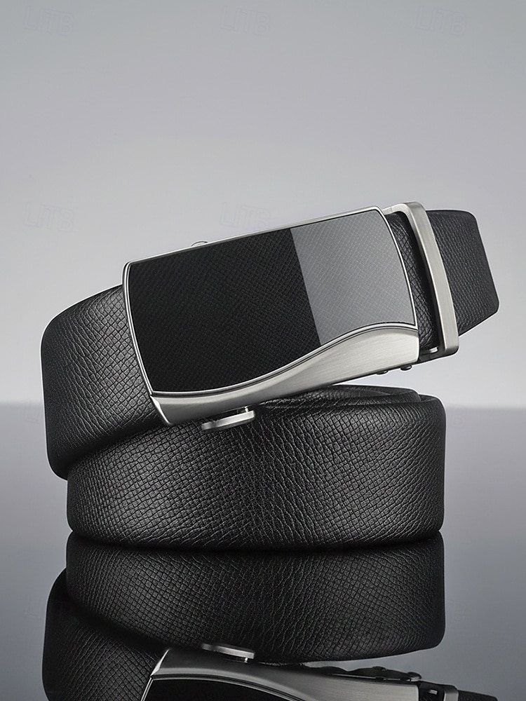 Men's Genuine Leather Ratchet Belt, Adjustable Dress Belt with Multiple Automatic Buckle Styles for Wedding Parties, Travel Vacation and Daily Casual Wear 2026 - $18.99 –P5