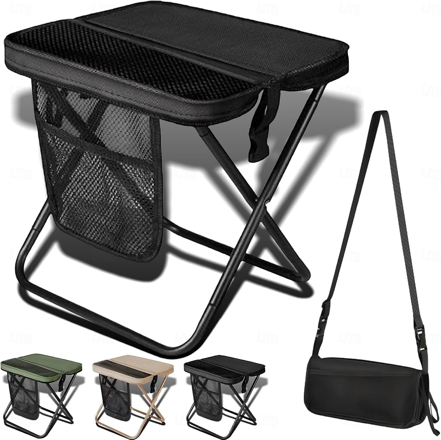 Mochila dobrável com banqueta e bolsos de armazenamento, cadeira portátil e leve para uso externo, ideal para adultos, perfeita para viagens, camping, trilhas, pesca, filas, piqueniques e eventos esportivos. de 2026 por $22.99 –P2