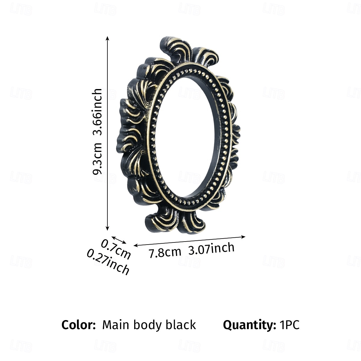 1PC, Black and Gold Mini Engraved Decorative Picture Frame Body, Resin Material DIY Decorative Small Item, Suitable for Photography Decoration Props, Wedding, Party and Other Scene Arrangements 2026 - $9.99 –P3
