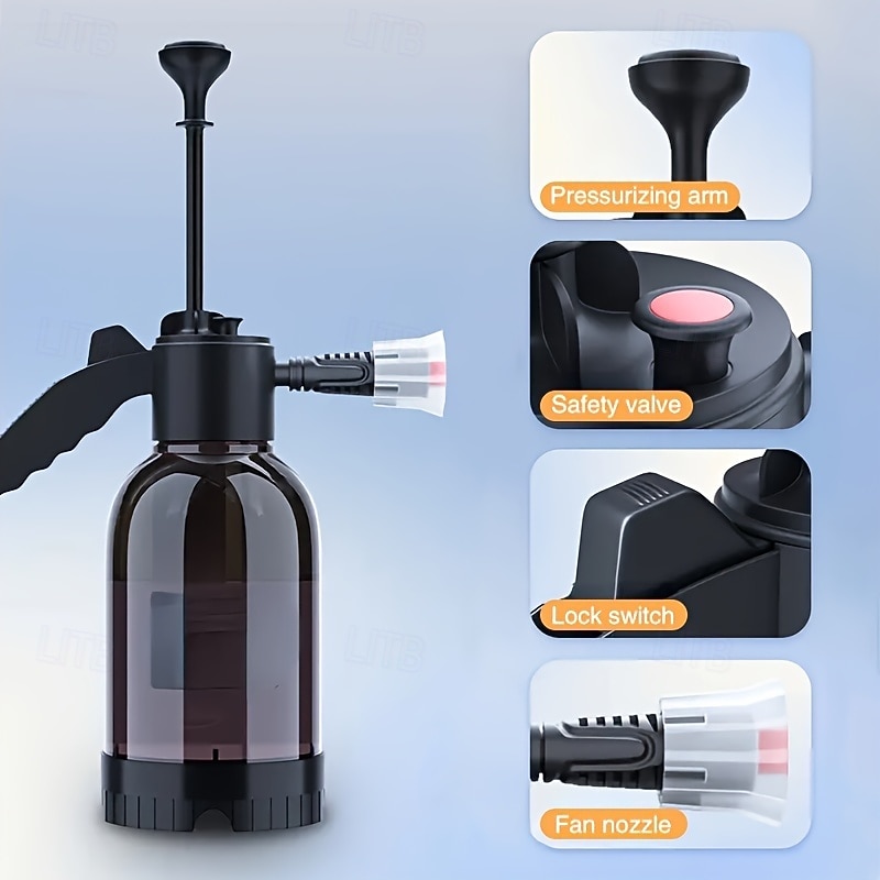 Autowasschuimspuit - 2 liter handpomp drukschuimkanon voor sneeuwschuimdetailing - handmatig sneeuwschuimpistool met speciaal mondstuk voor het reinigen van auto's, velgen en ramen &tuinbesproeiing 2026 - $36.99 –P4