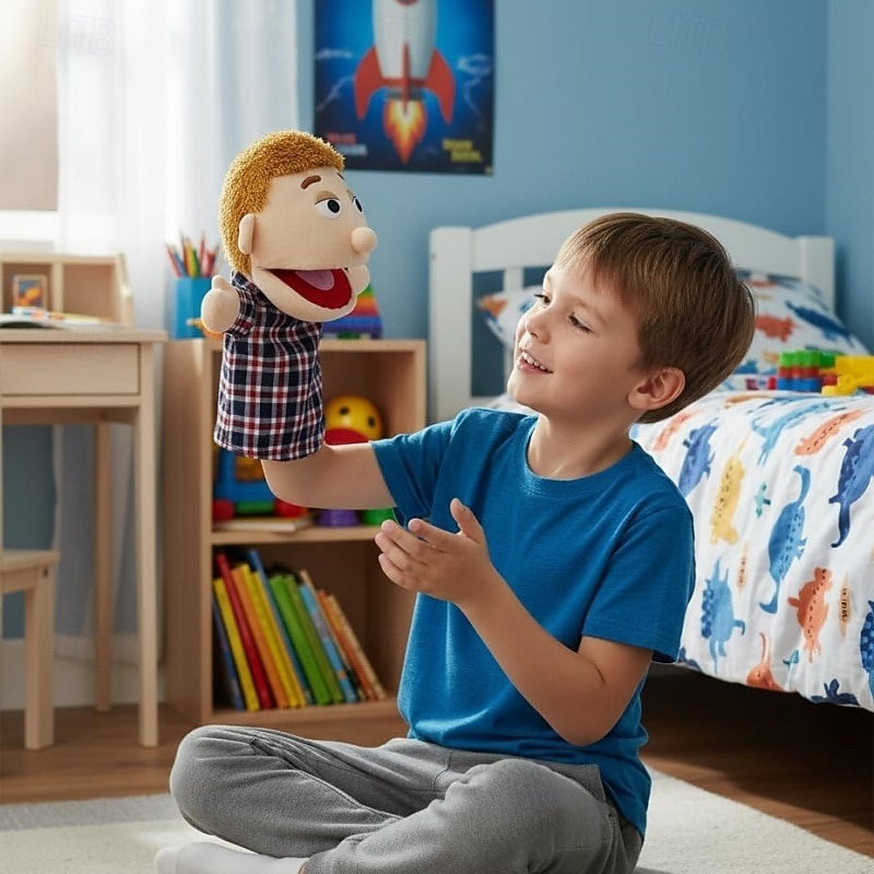 6pcs Family Hand Puppets Set, Soft Plush Human Puppets with Movable Mouths, Grandpa Grandma Dad Mom Son Daughter Puppets for Preschool Early Teaching, Role Play Storytelling for Toddlers Kids 2026 - $42.99 –P5