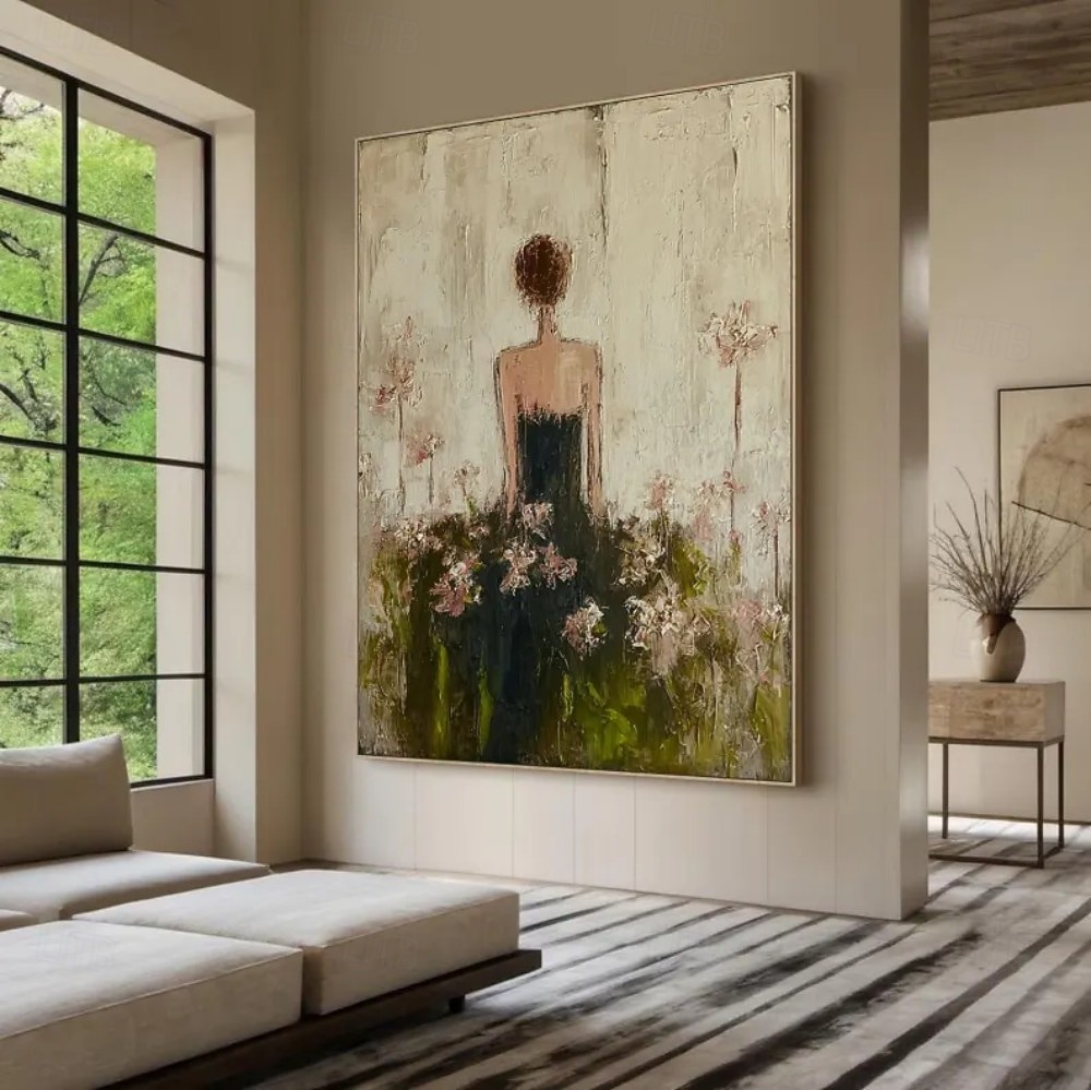 Handmade Oil Painting Canvas Wall Art Decoration Modern Abstract Character Girl for Home Living Room Bedroom Decor Rolled Frameless Unstretched Painting 2026 - $56.99 –P2