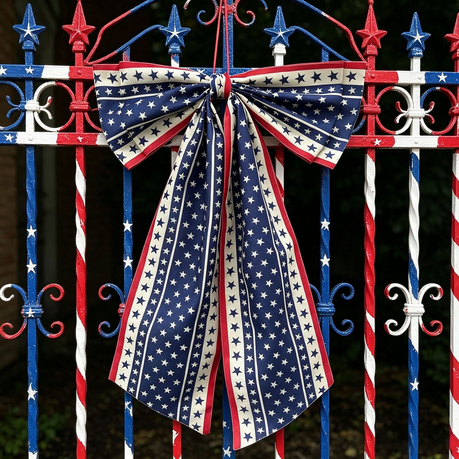Fiocco decorativo per il 250° anniversario degli Stati Uniti, fiocco patriottico da appendere, rosso, bianco e blu, ghirlanda per la porta del 4 luglio, fiocco per la porta d'ingresso, portico, del 2026 a $18.99 –P2