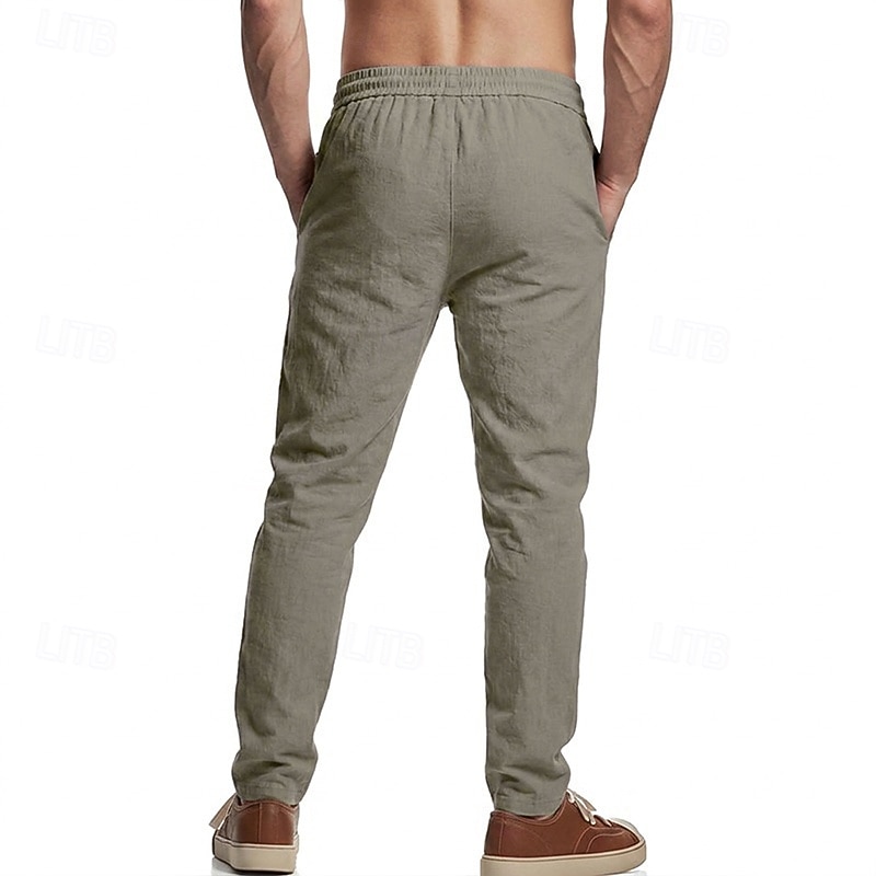 Medieval Renacimiento Pantalones Vikingo Tejido con 95% de mezcla de lino Plano Disfraz Hombre Víspera de Todos los Santos Carnaval Rendimiento LARP Feria Ren Adulto Pantalones 2026 - $21.99 –P9