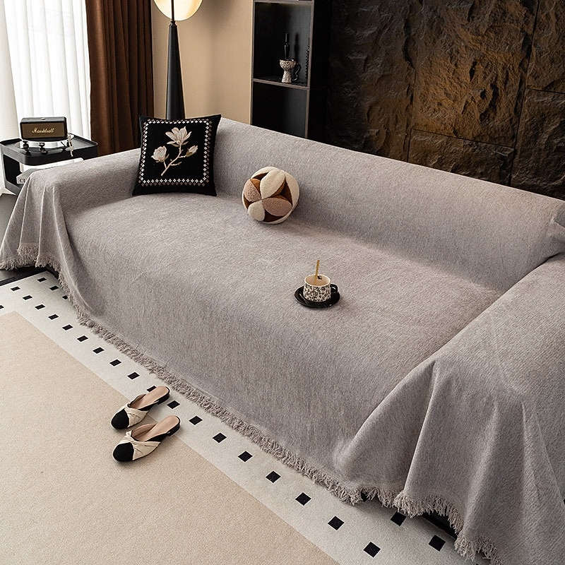 Premium Chenille Sectional Sofa Towel - Elegant Solid Throw Cover - Anti-Slip Universal Furniture Slipcover for Year-Round Use 2026 - $37.99 –P4