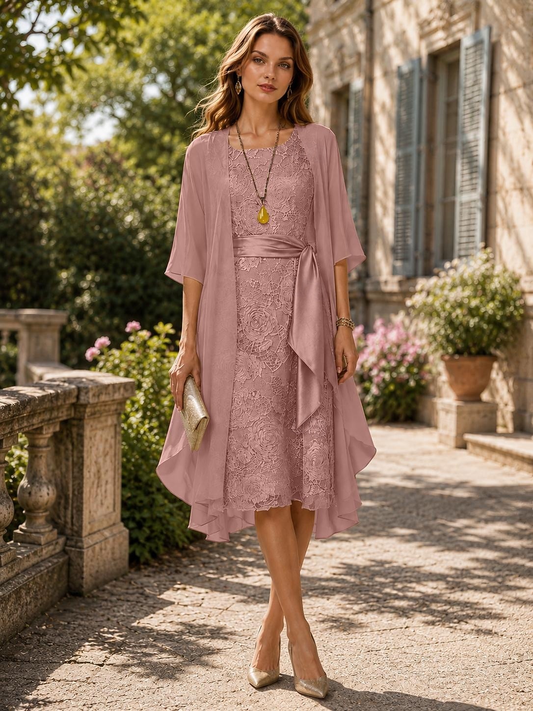 Effen Sjaals Jas Jacket Vrouwen Wrap Moeder's Bruiloft Gast Wraps Dames Elegante Halve Mouw Chiffon Wraps Met Effen Kleur Voor Avondfeest Lente  Herfst dress to impress 2026 - $16.49 –P5