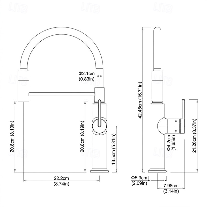 Kitchen faucet - Single Handle One Hole Electroplated / Painted Finishes Pull-out / Pull-down / Standard Spout / Tall / High Arc Centerset Modern Contemporary Kitchen Taps 2026 - $234.79 –P10
