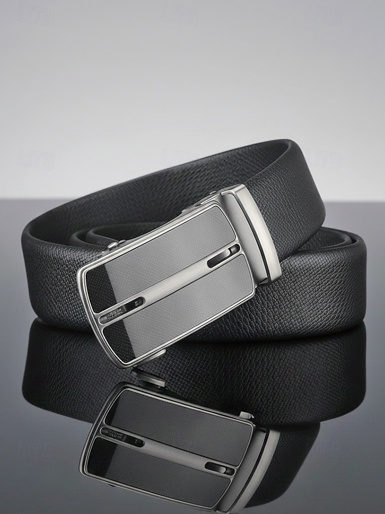 Men's Genuine Leather Ratchet Belt, Adjustable Dress Belt with Multiple Automatic Buckle Styles for Wedding Parties, Travel Vacation and Daily Casual Wear 2026 - $18.99 –P6