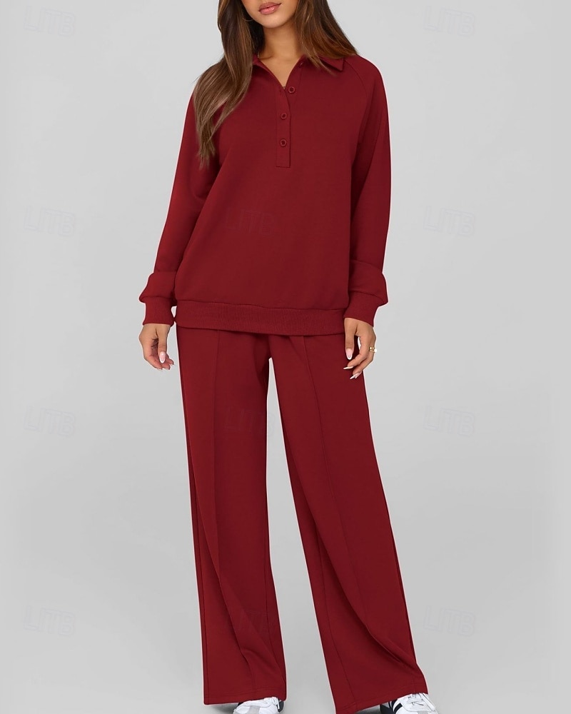 Damen Pullover-Trainingsanzug-Sets 2-teiliger Trainingsanzug Lounge-Outfits  Kordelzug mit Tasche Einfarbig Sportbekleidungsset Herbst Dunkelgrau Schwarz Fitnessstudio Fitnesstraining Leger Winddicht 2026 - $46.99 –P13