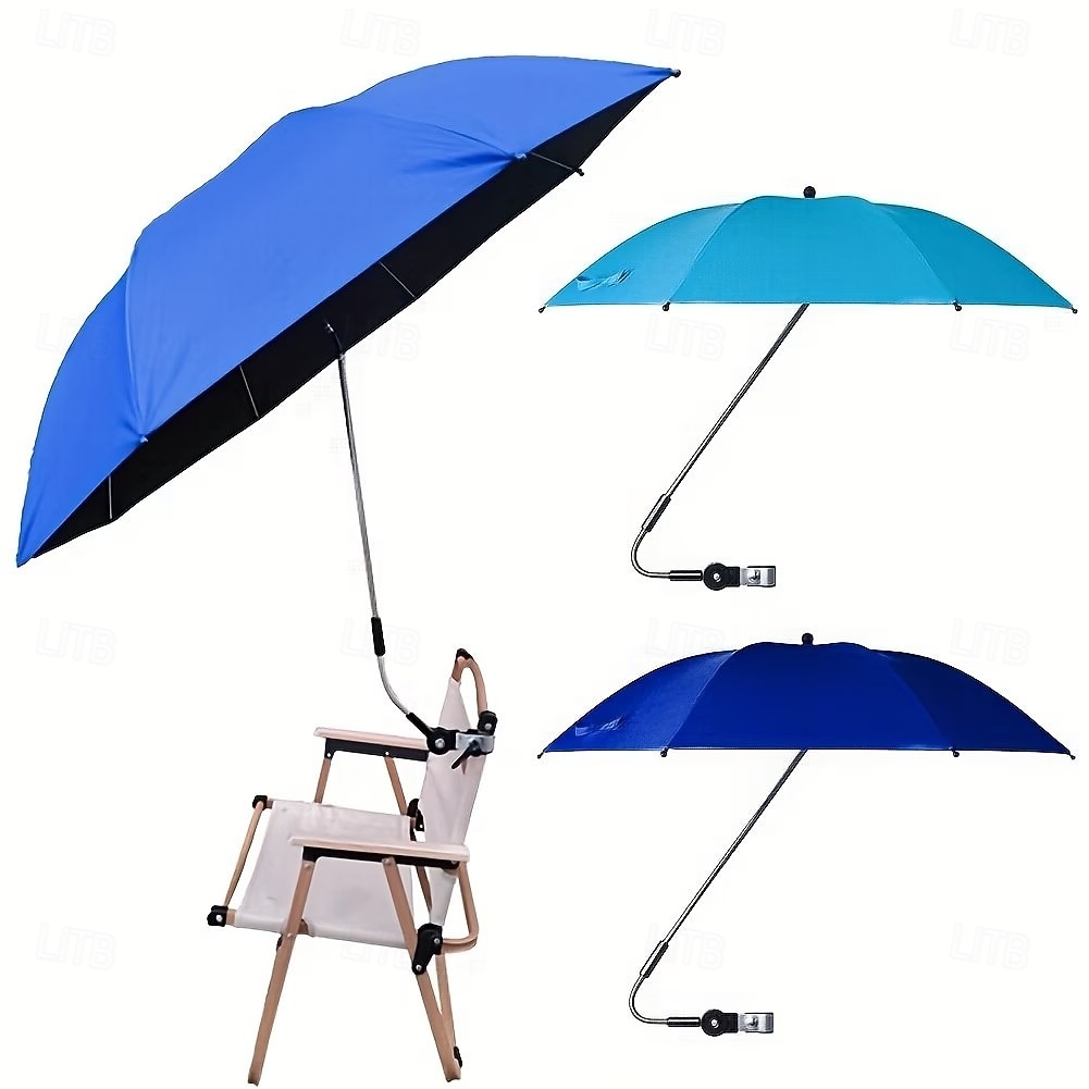 Chair Beach Umbrella with Clamp,  Adjustable Umbrella, Suitable for Chairs, UPF50 Outdoor Patio Umbrella, Suitable for Beach Chairs, Patio Chairs, Wheelchairs, Camping Chairs, Golf Cart Umbrella 2026 - $30.99 –P1