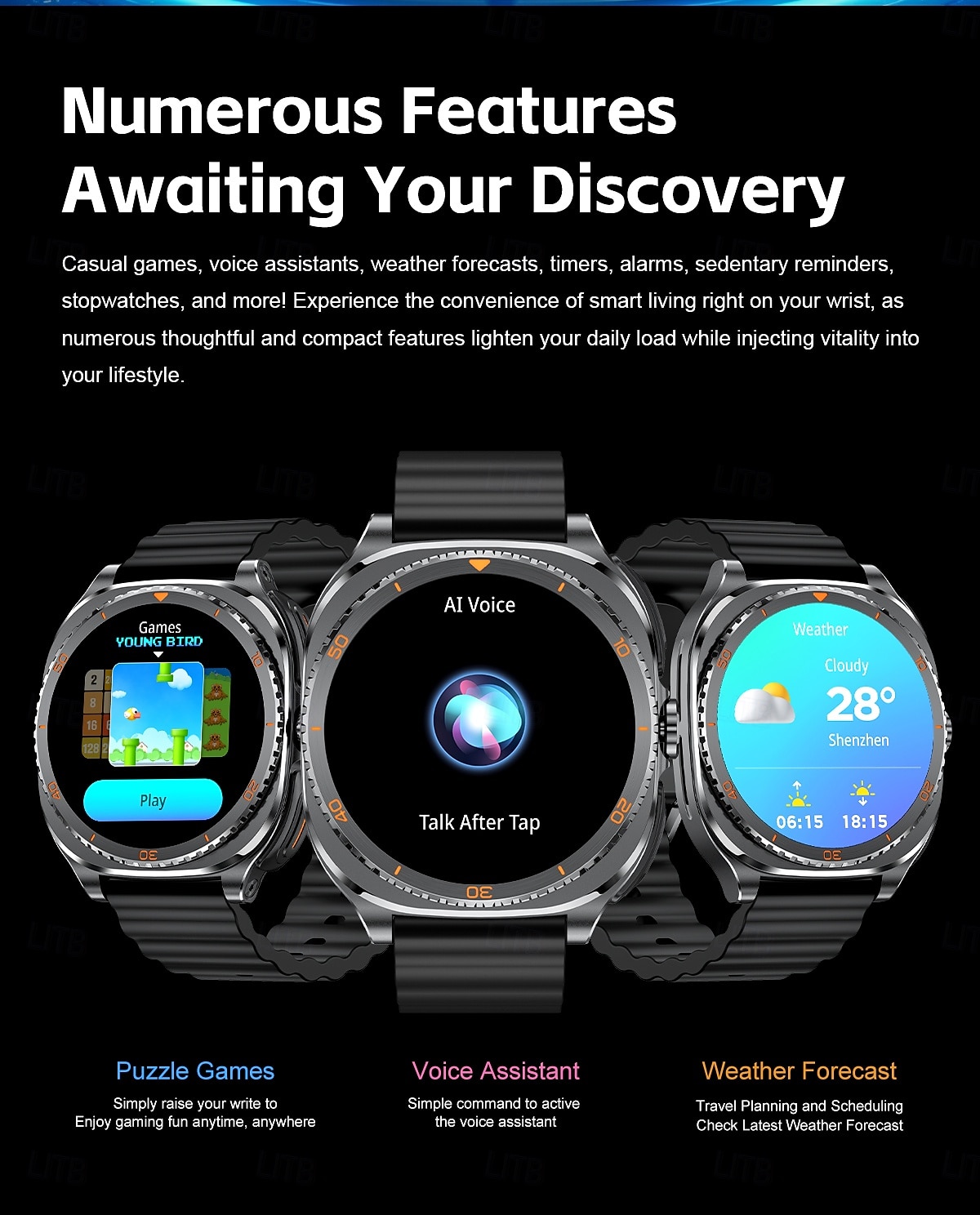 Reloj inteligente 2 en 1 con auriculares, reloj inteligente con auriculares Bluetooth integrados para música. &Llamadas, monitor de actividad física con pantalla táctil HD para hombres y mujeres, 2026 - $107.99 –P16