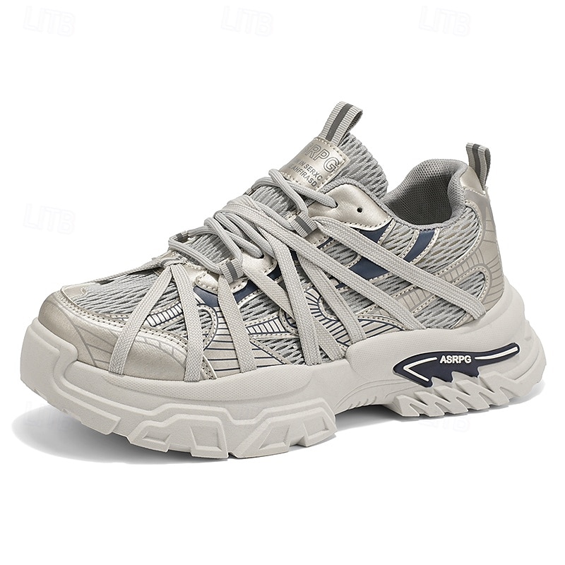Men's White Outdoor Sneakers Lightweight Breathable Lace-Up Comfort Walking Shoes for Travel, Hiking, Daily Wear and Weekend Adventures 2026 - $34.99 –P3