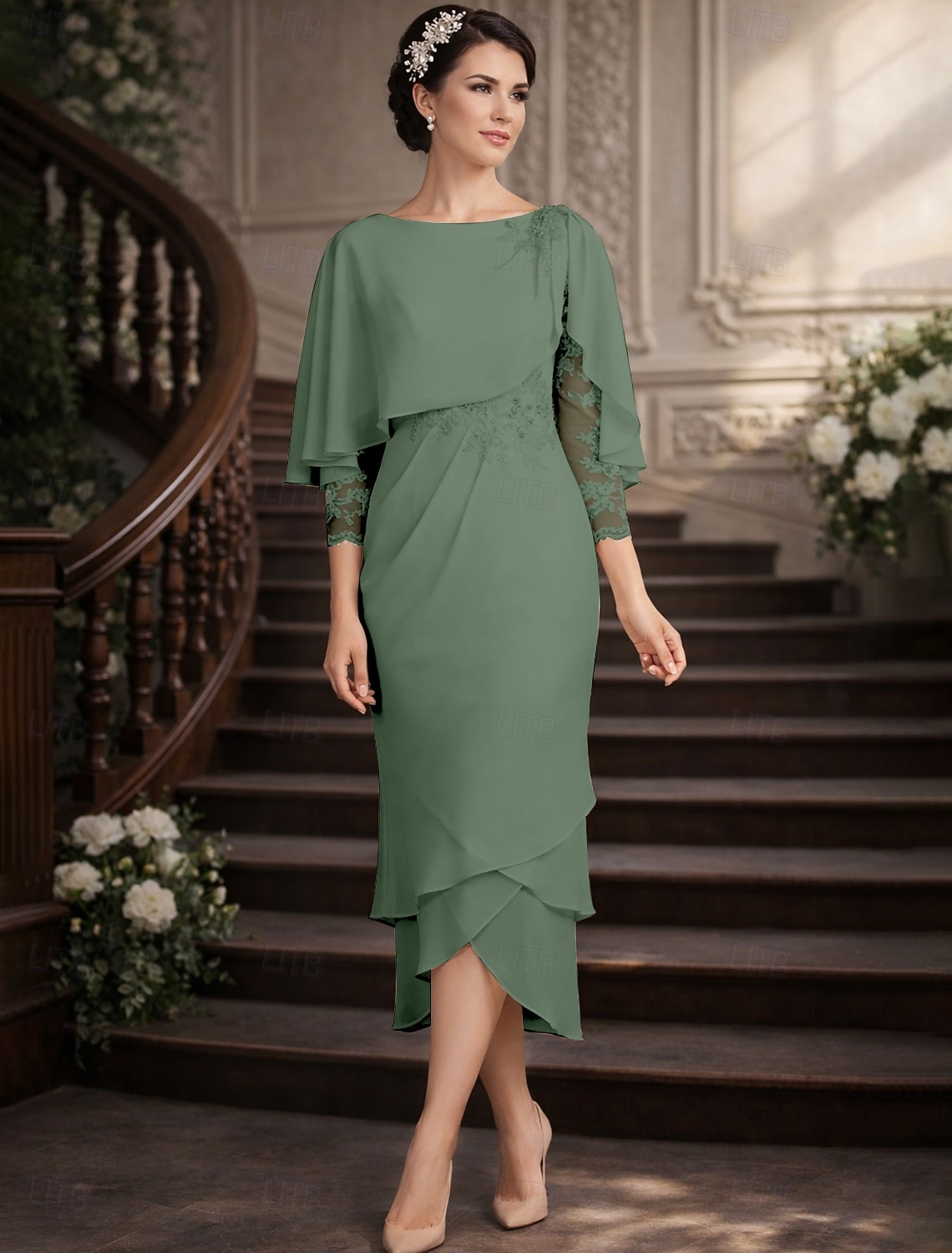 green wedding guest dress petite Leely Women Floral Light Green Short Wedding Guest Dress A Line Jacquard Off the Shoulder Petite Summer Bridesmaid Dress