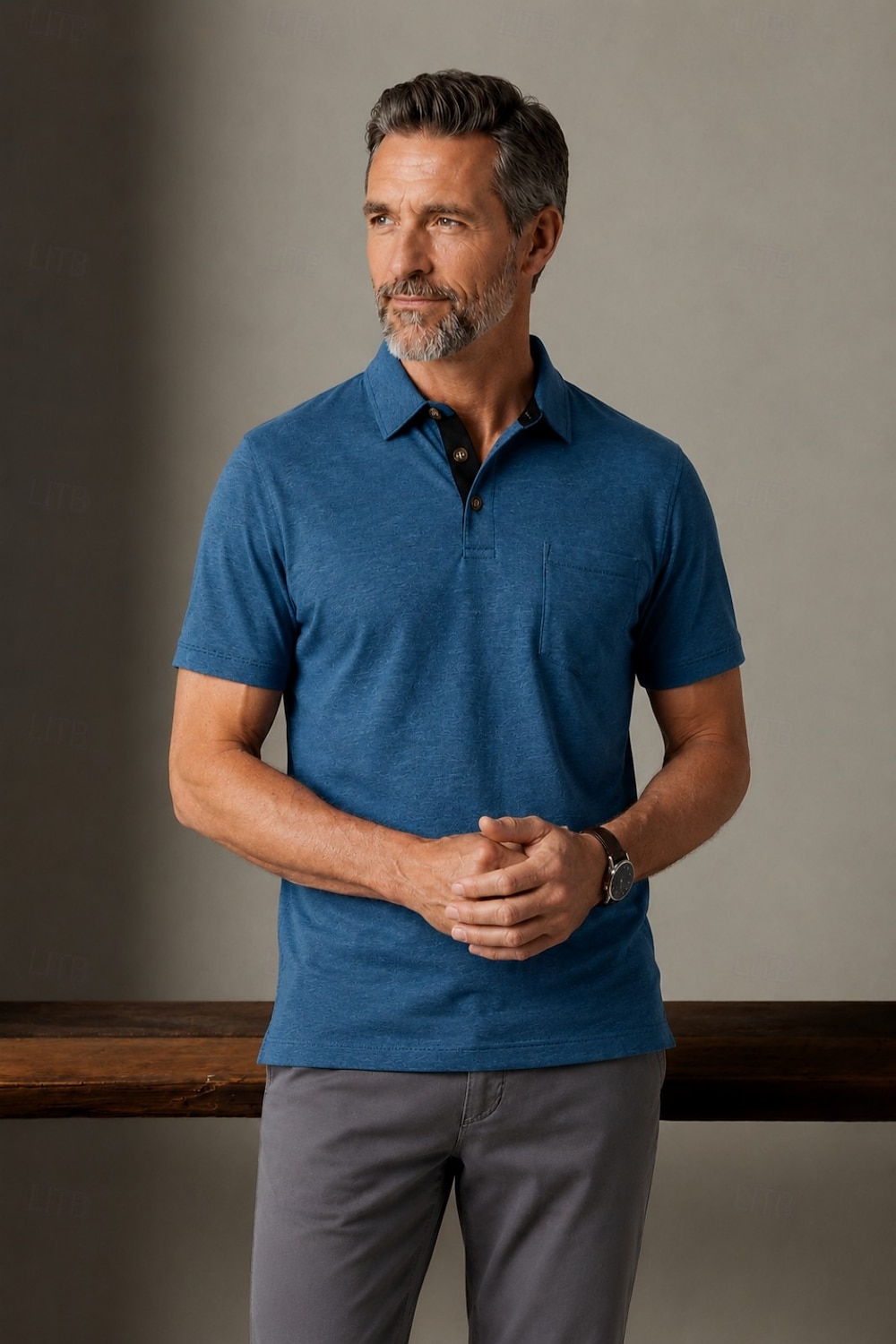 Homme Chemise de golf Polos de Golf Occasionnel Travail Revers Manche Courte Basique Moderne Uni Boutons Poche Avant Été Printemps Coupe régulière Bleu Bleu Clair Bleu clair Chemise de golf de 2026 ? $33.99 –P7