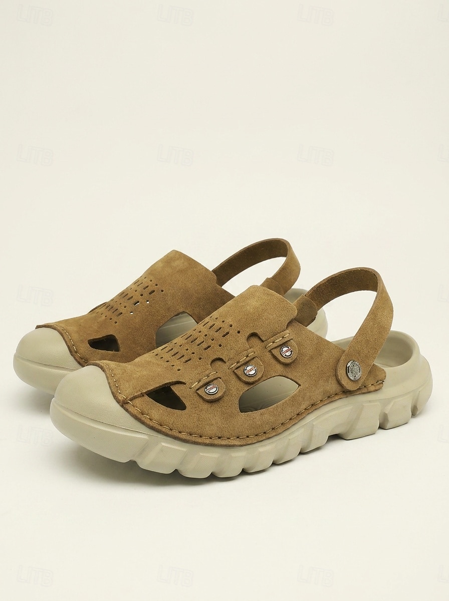 Men's Tan Fisherman Sandals - Breathable Cutout Comfort Summer Shoes - Casual Island & Cruise Footwear for Vacation Travel, Deck Walking and Warm-Weather Leisure 2026 - $46.99 –P4