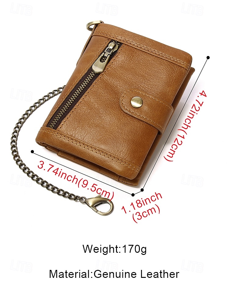 Men's Genuine Leather Wallet – Multi-Card, Cash and Coin Organizer, Durable Classic Design, Business Casual, Daily Carry, Travel, Multiple Colors 2026 - $26.99 –P11