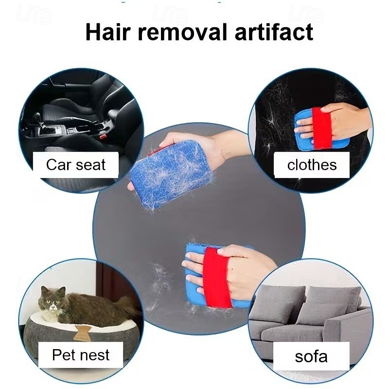 2pcs Pet Hair Remover Set, Brush & Cleaning Gloves for Furniture, Clothes, Bedding, Dog & Cat Hair 2026 - $16.49 –P3
