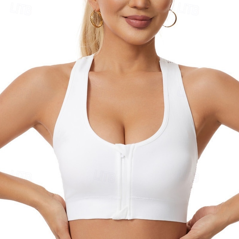Mujer Sujetador de yoga Sujetador de pilates Sujetadores de Deporte Ropa Interior / Prenda Interior Relleno Sin costura Antivibración Malla Inalámbrico Color sólido Deporte Ropa de Deporte Negro 2026 - $13.49 –P8