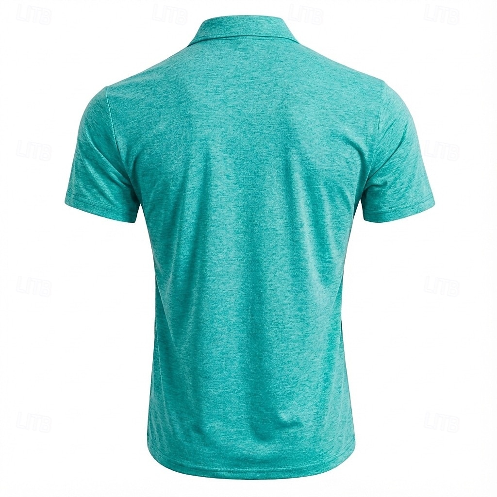 Men's Polo Shirts Zip Polo Casual Daily Quarter Zip Short Sleeve Fashion Basic Plain Lightweight Quarter Zip Summer Spring Blue White Pink Dark Green Purple Orange Polo Shirts 2026 - $21.99 –P16