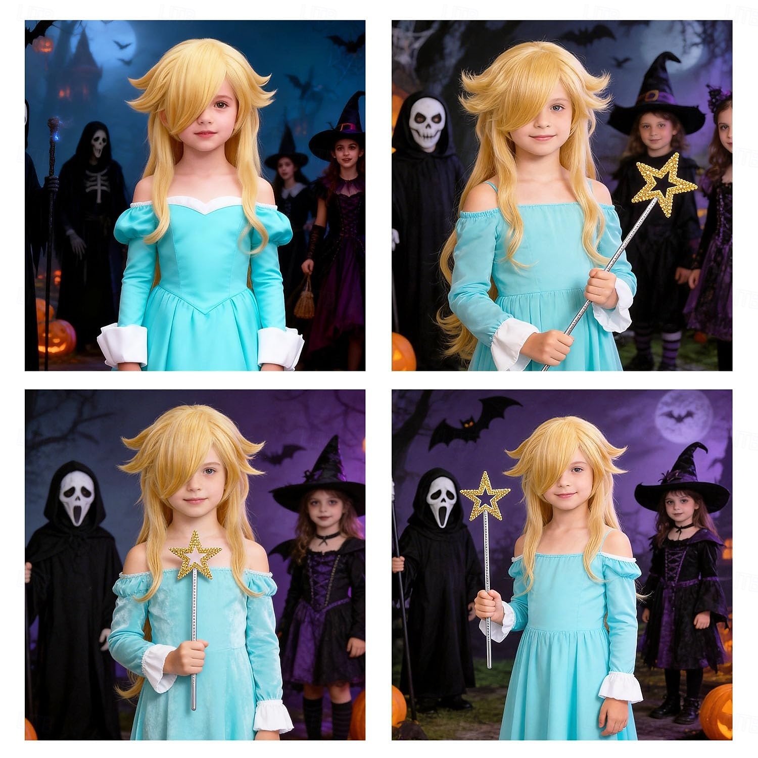 Peruca loira de princesa para fantasia de cosplay infantil, peruca longa e ondulada. de 2026 por $22.99 –P4