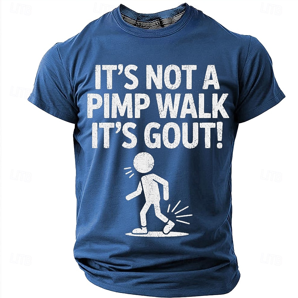 Lustiges Herren-T-Shirt zum Thema Gicht: „Es ist kein Zuhälter-Gang, es ist Gicht“ – ein tolles Geschenk für Papa und Opa. 2026 - $18.99 –P1