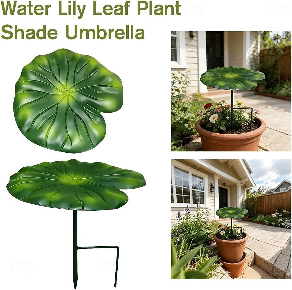 Ombrelle en forme de feuille de nénuphar, mini parasol imperméable en forme de feuille de nénuphar pour plantes en pot d'extérieur, 21 cm (8,27 pouces), protection pour pots de fleurs de 2026 ? $13.99 –P4