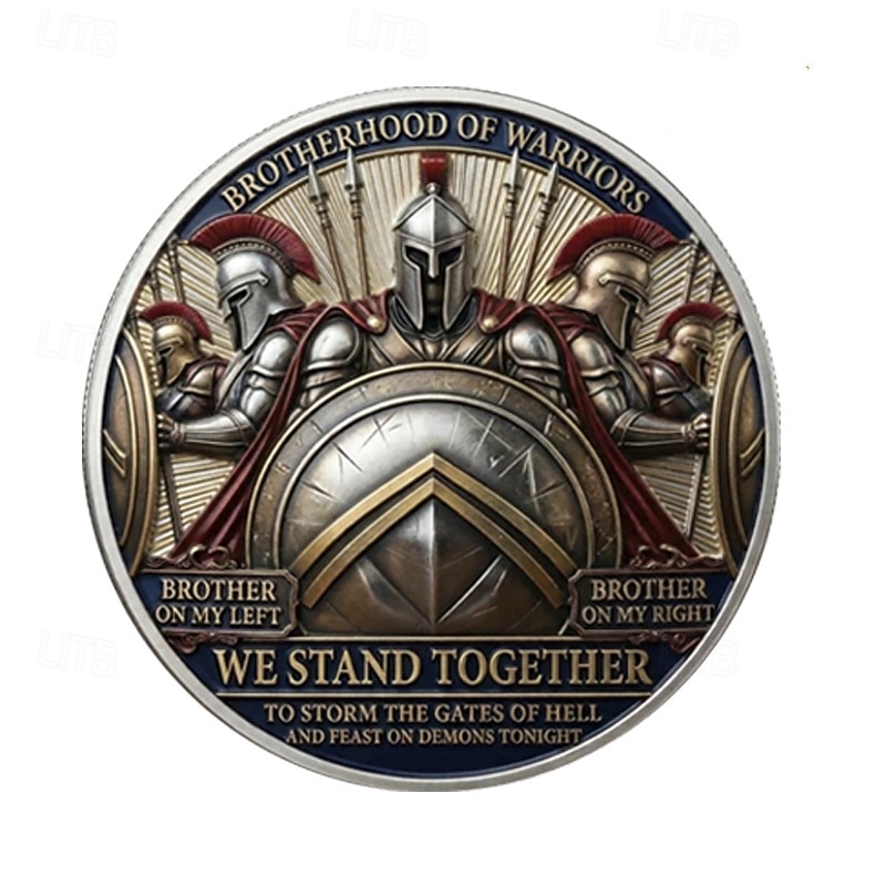 Moneta commemorativa della fratellanza dei guerrieri – restiamo uniti, invocami fratello, monete commemorative da collezione di ispirazione militare, regalo per soldati e veterani del 2026 a $19.99 –P2