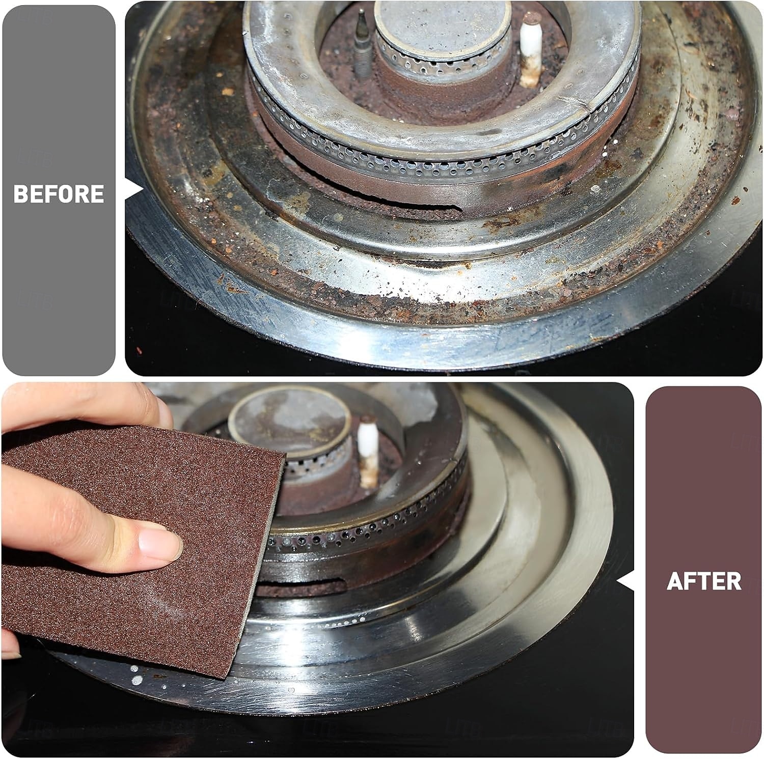 12pcs Magic Cleaning Carborundum Sponge with 2 Handles Rust Foam Cleaning Eraser for Pots, Pans, Sink, Grill, Household Cleaning Emery Sponges for Kitchen, Bathroom 2026 - $16.99 –P2