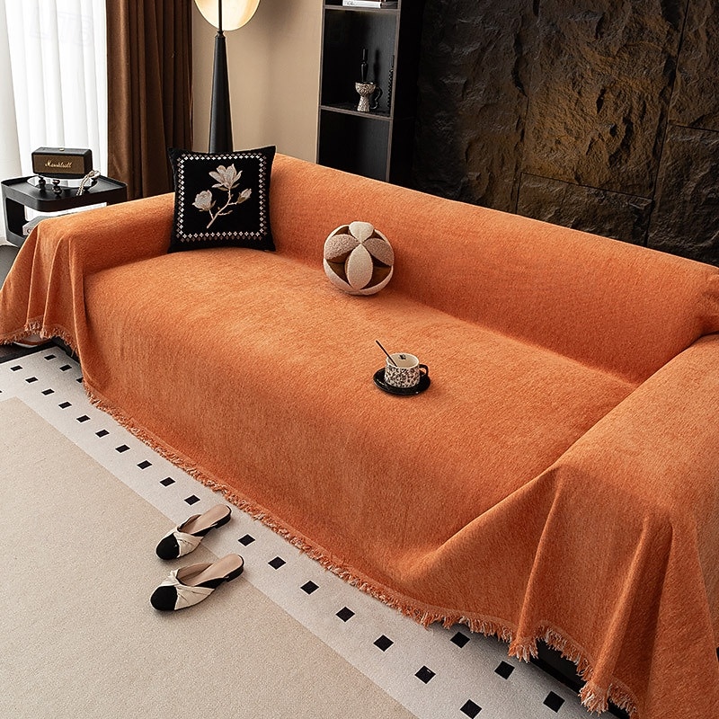 Premium Chenille Sectional Sofa Towel - Elegant Solid Throw Cover - Anti-Slip Universal Furniture Slipcover for Year-Round Use 2026 - $37.99 –P3