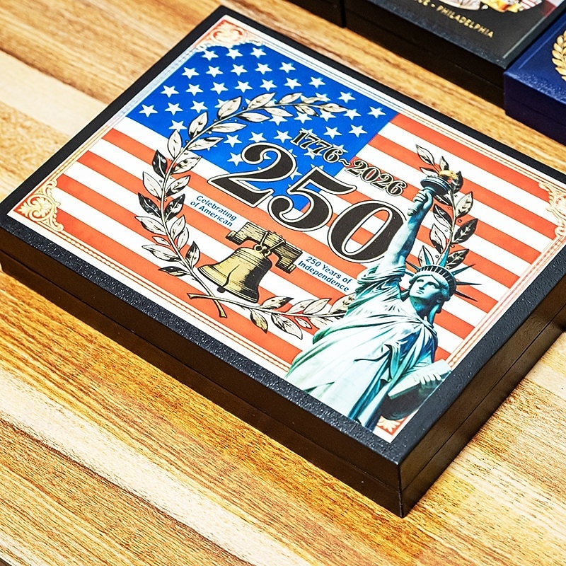 Gedenkmünzen-Set zum 250. Jahrestag der USA, 6 Münzen in Geschenkbox, patriotische Sammlermünzen für den Zeitraum 1776–2026, Souvenir zum Unabhängigkeitstag, historische amerikanische Münzen, 2026 - $39.99 –P4