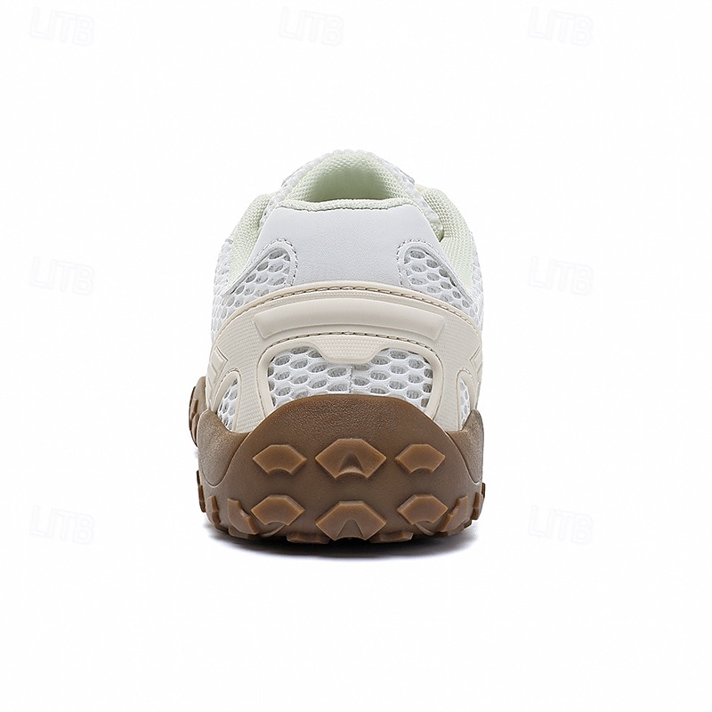 Tênis masculino branco minimalista - modelo com biqueira larga e ajuste amplo em mesh - leve e respirável, ideal para caminhadas, viagens, uso diário e atividades casuais ao ar livre. de 2026 por $46.99 –P11