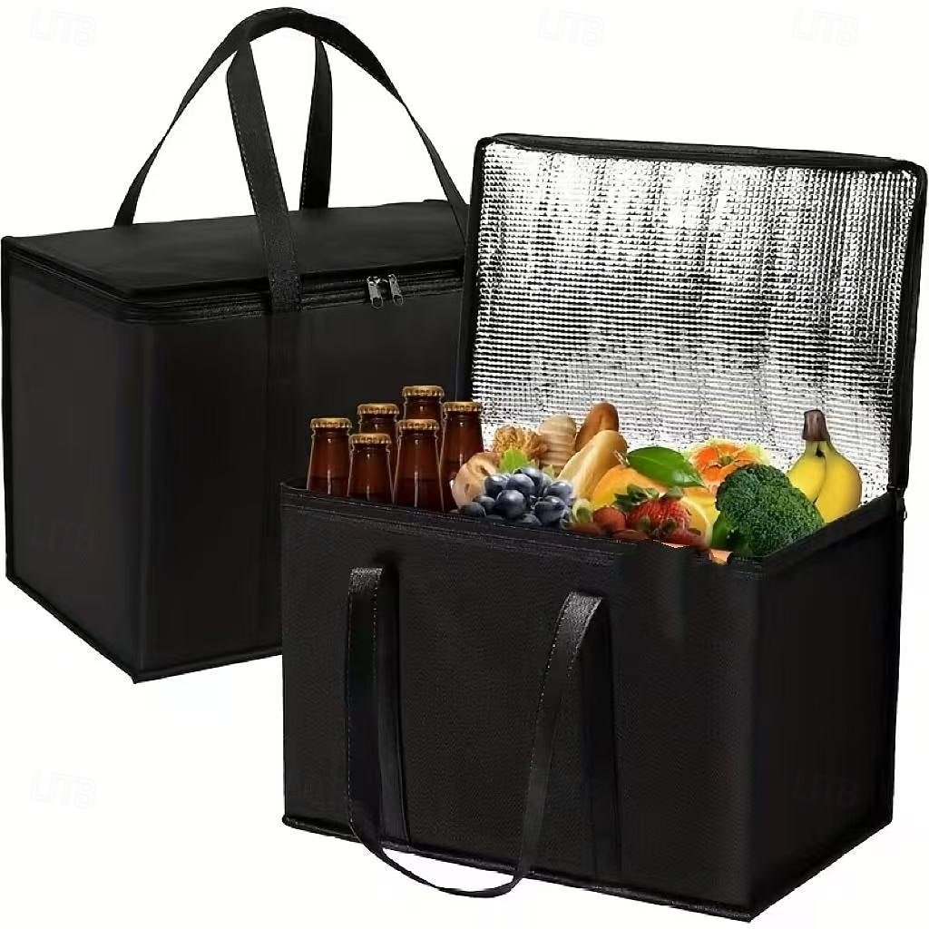 2 bolsas isotérmicas grandes y extragrandes, mantienen la comida caliente o fría durante varias horas: bolsa de compras, bolsa térmica suave, adecuada para catering/doordash, bolsa isotérmica para 2026 - $15.49 –P1