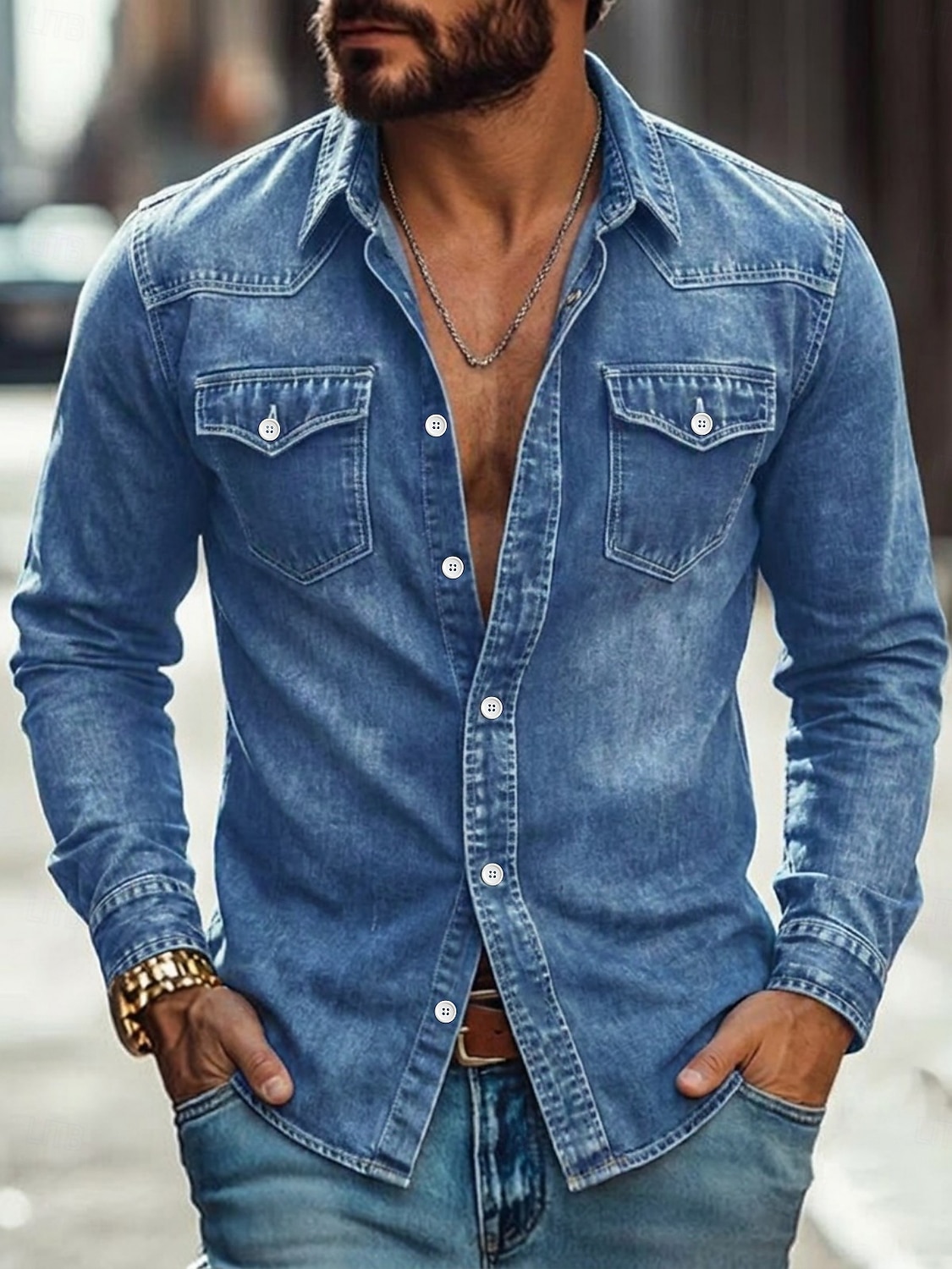 camicia da uomo softfade™ camicia casual camicia da lavoro camicia western camicia con bottoni capo tinto blu nero rosso verde manica lunga camicia semplice colletto casual quotidiano tasca frontale abbigliamento cotone del 2026 a $32.99 –P3