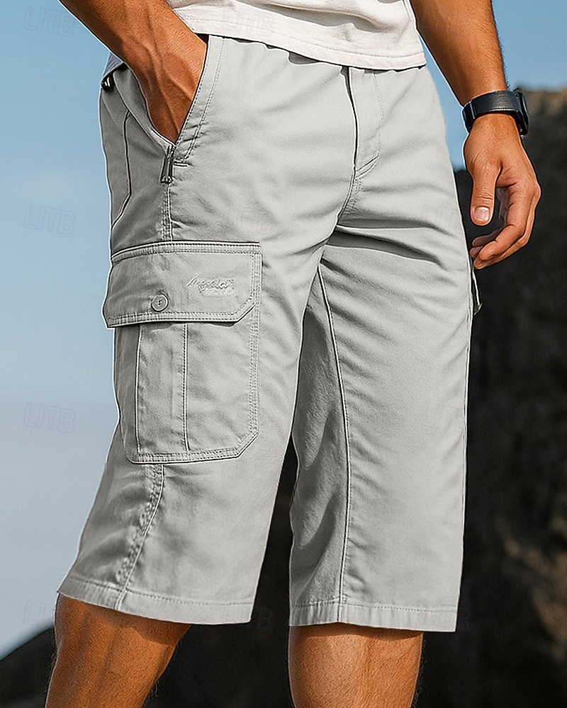 Homens Bermuda Cargo Shorts de caminhada Verão Ao ar livre Normal Prova-de-Água A Prova de Vento Calças Bolsos Cinzento Algodão Acampar e Caminhar Corrida S M L XL XXL de 2026 por $26.99 –P1