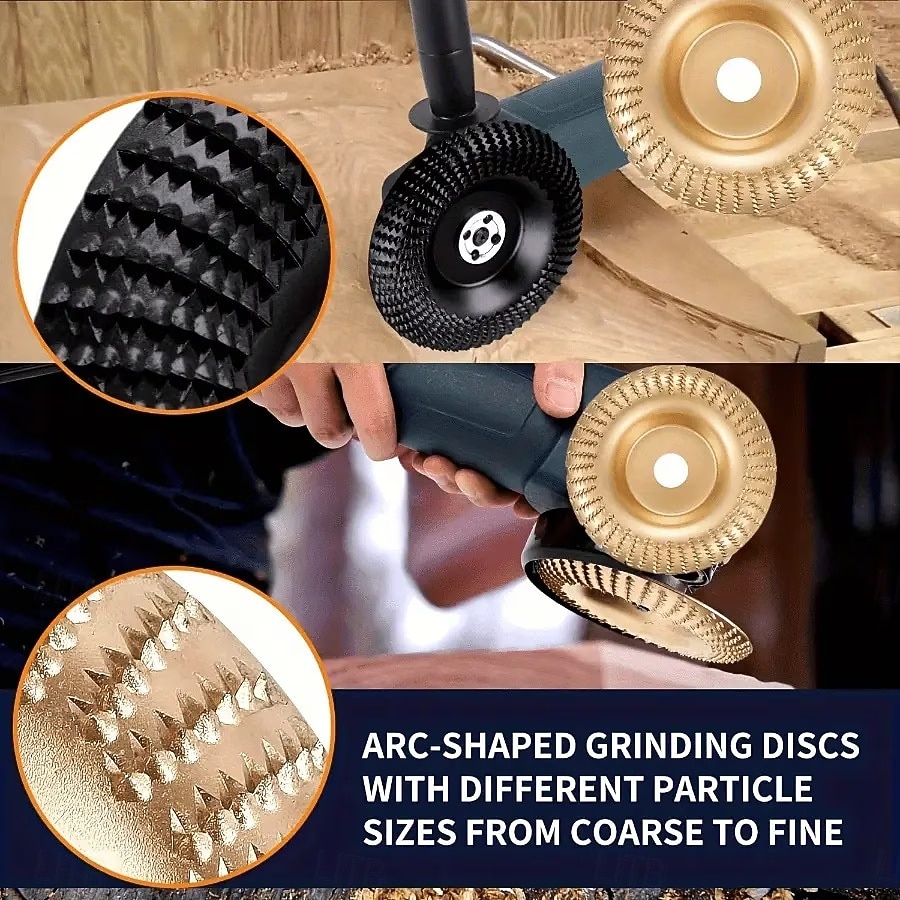 5/13/14Pcs Angle Grinder Wood Carving Disc Set, 4" Or 4 1/2" Angle Grinder with 5/8" Arbor, Grinding Wheel Shaping Discs for Wood Grinding, Stump Grinder, Wood Angle Grinder Additions 2026 - $23.99 –P9