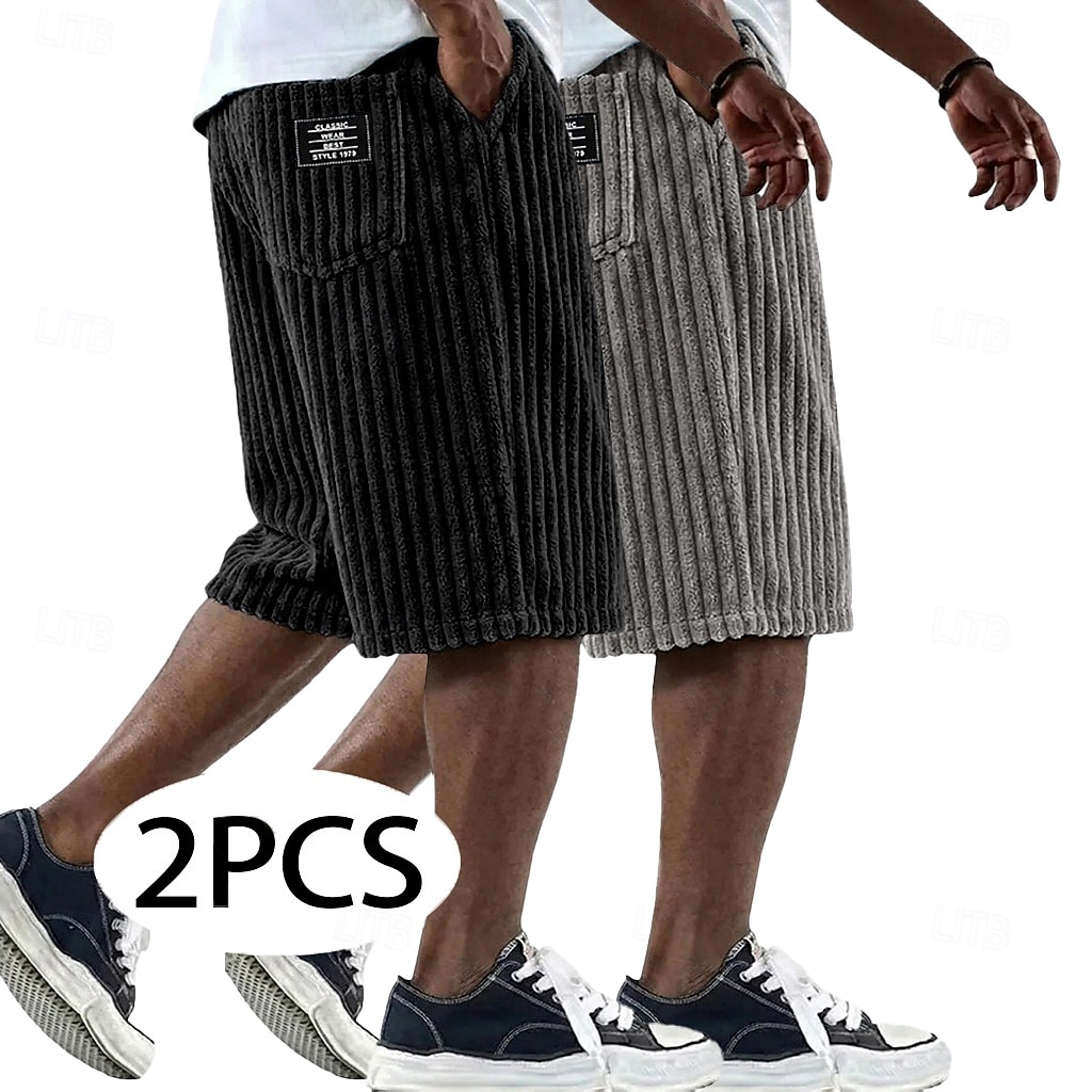 Per uomo Shorts Pantaloncini casual Pantaloncini di velluto a coste Tasca Elastico in vita Testurizzato Tinta unica Semplice Comodità Traspirante Corto Casuale All'aperto Spiaggia Vacanza Moda Bianco del 2026 a $39.99 –P10