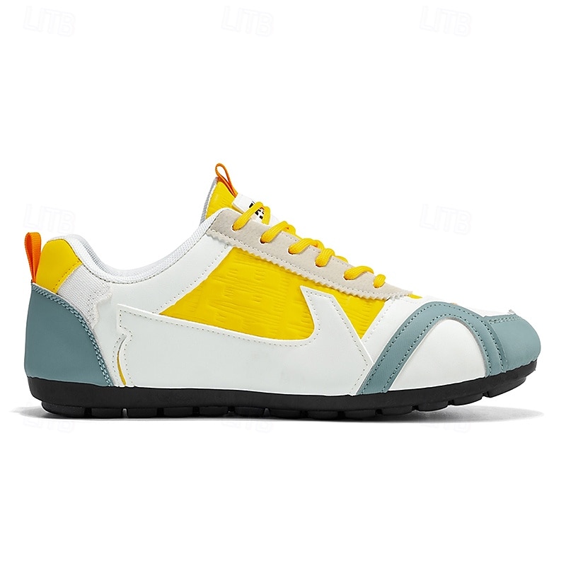 Lage sneakers met kleurblokken voor heren, casual wandelschoenen met vetersluiting, retro sportstijl voor op reis, buitenactiviteiten en dagelijks gebruik. 2026 - $32.99 –P4