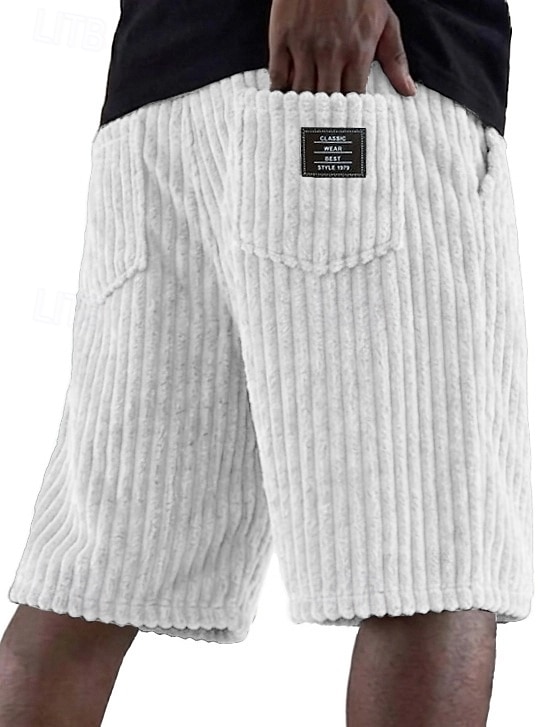 Per uomo Shorts Pantaloncini casual Pantaloncini di velluto a coste Tasca Elastico in vita A coste Semplice Testurizzato Comodità Traspirante Lunghezza al ginocchio Casuale All'aperto Spiaggia del 2026 a $26.99 –P4