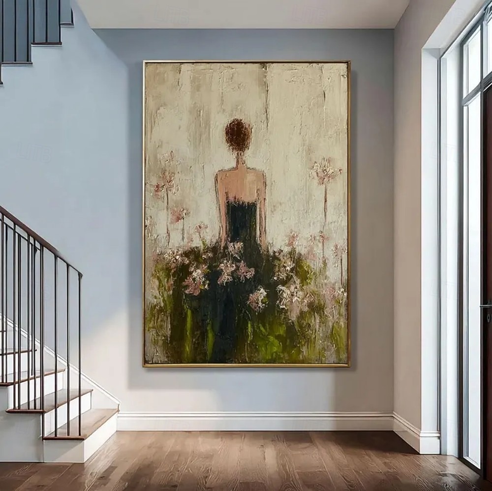 Handmade Oil Painting Canvas Wall Art Decoration Modern Abstract Character Girl for Home Living Room Bedroom Decor Rolled Frameless Unstretched Painting 2026 - $56.99 –P5