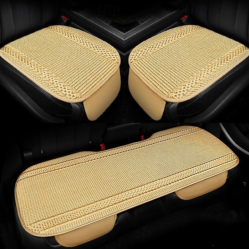Universal Car Seat Cushion Covers 3-Piece Set, Breathable Cooling Woven Seat Protectors for Front and Rear Bench, Anti-Slip Pad for Most Cars Trucks SUVs 2026 - $47.99 –P5