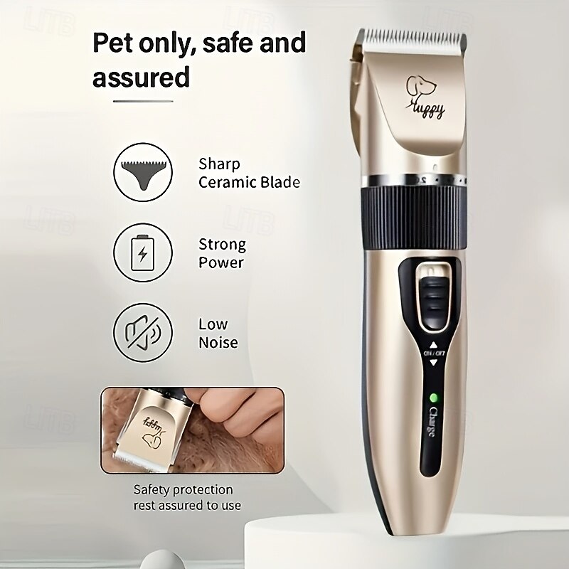 Electric pet grooming scissors, electric pet shaving tools electric razor Hair clippers Nail clippers 4 replaceable guide combs Scratch sharpener Charging cable 2026 - $31.99 –P3